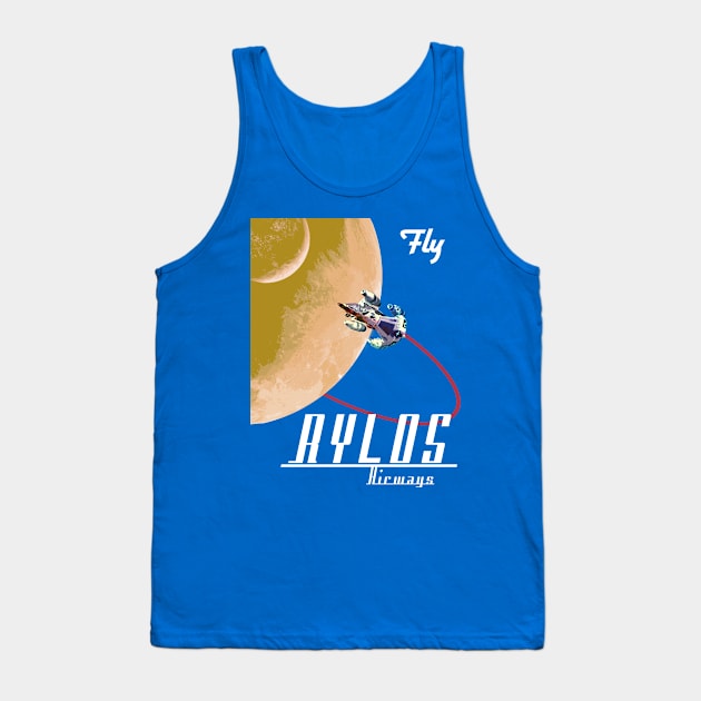 Rylos Airways Travel Poster Tank Top by Kaybi76